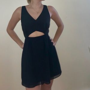 BCBGeneration V Neck Cut Out Mini Dress